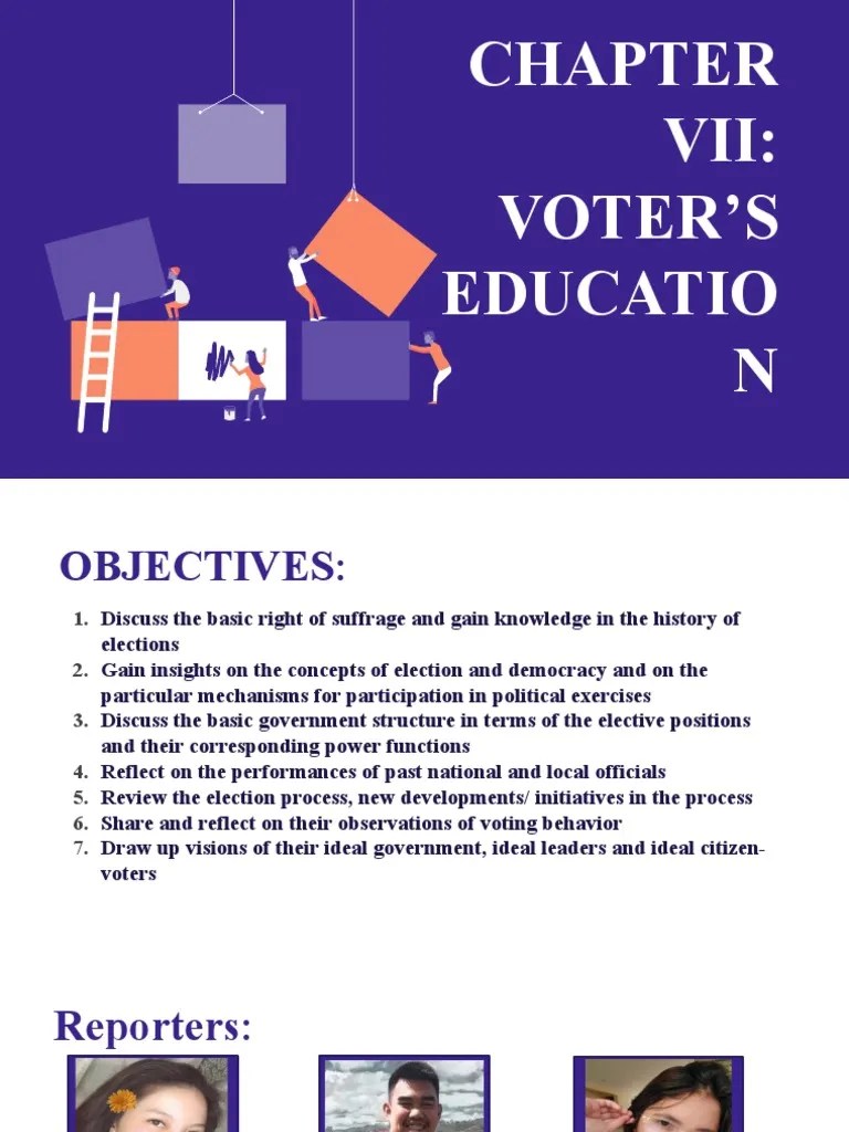 Vii: Voter'S Educatio N | PDF | Elections | Initiative