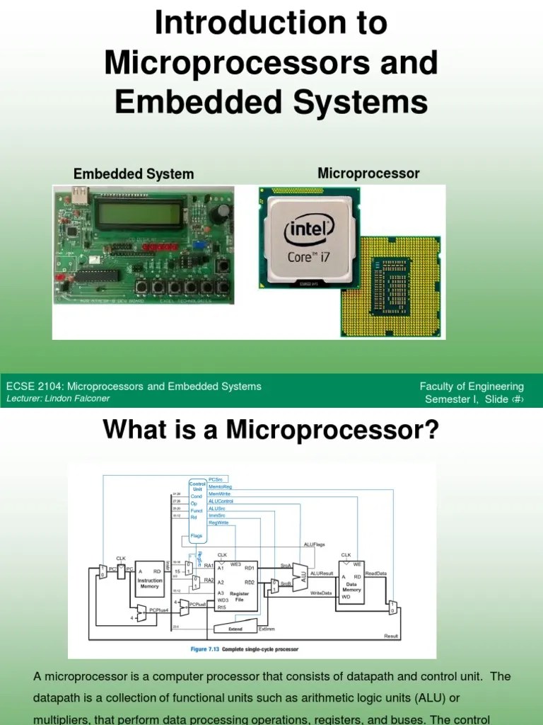 ECSE 2104 - L1 - Introduction To Microprocessors And Embedded Systems ...
