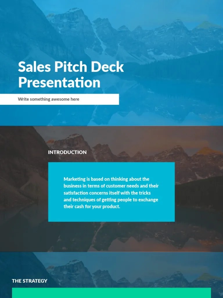 Sales Pitch Free Powerpoint Presentation Template | PDF