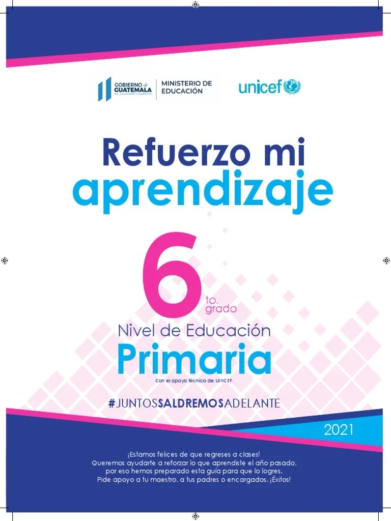 Refuerzo Mi Aprendizaje - 6to Grado | PDF | Viruela | Verbo