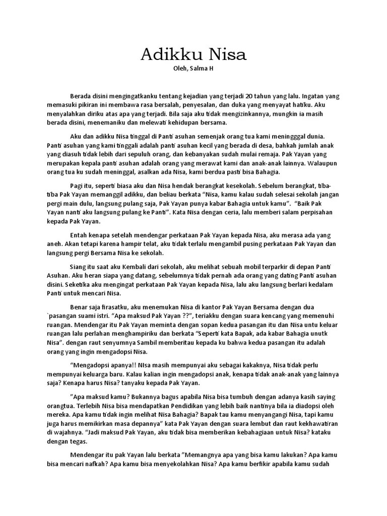 Contoh Cerpen Buatan Sendiri | PDF