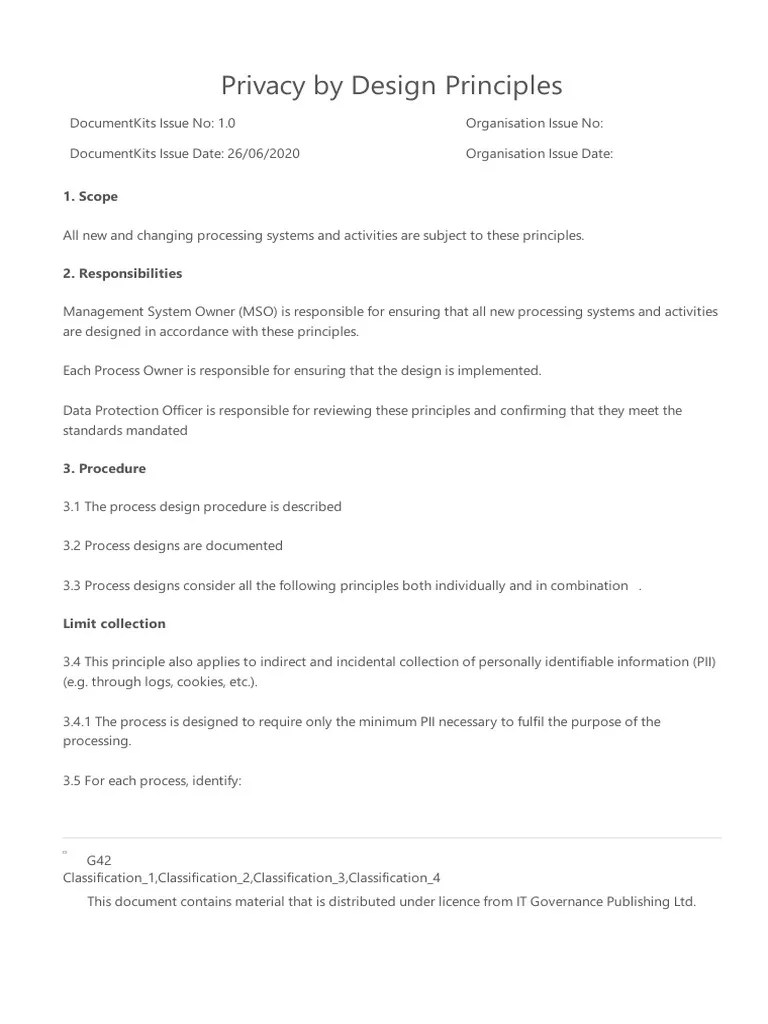 Privacy By Design Principles | PDF | Information Governance | Data