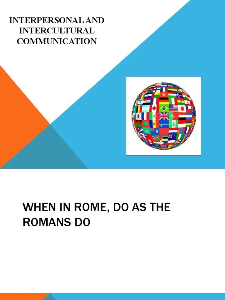 Interpersonal And Intercultural Communication | PDF | Interpersonal Communication | Cross ...