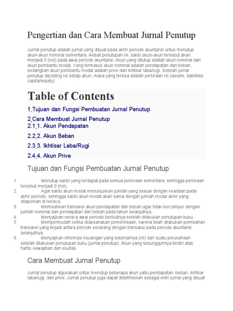 09/11/2021 · daftar saldo setelah penyesuaian d. 3 8 Jurnal Penutup Dan Neraca Saldo Setelah Penutupan Pdf