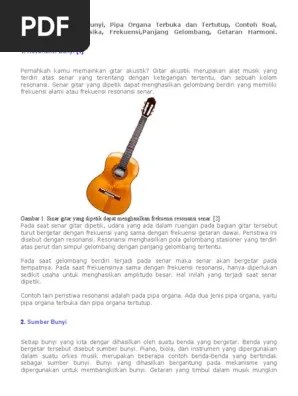 Sumber Resonansi Bunyi Pipa Organa | PDF