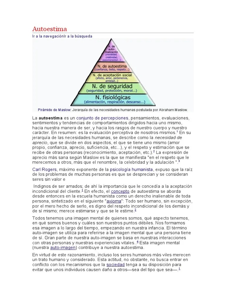 Autoestima | PDF | Autoestima | Sicología