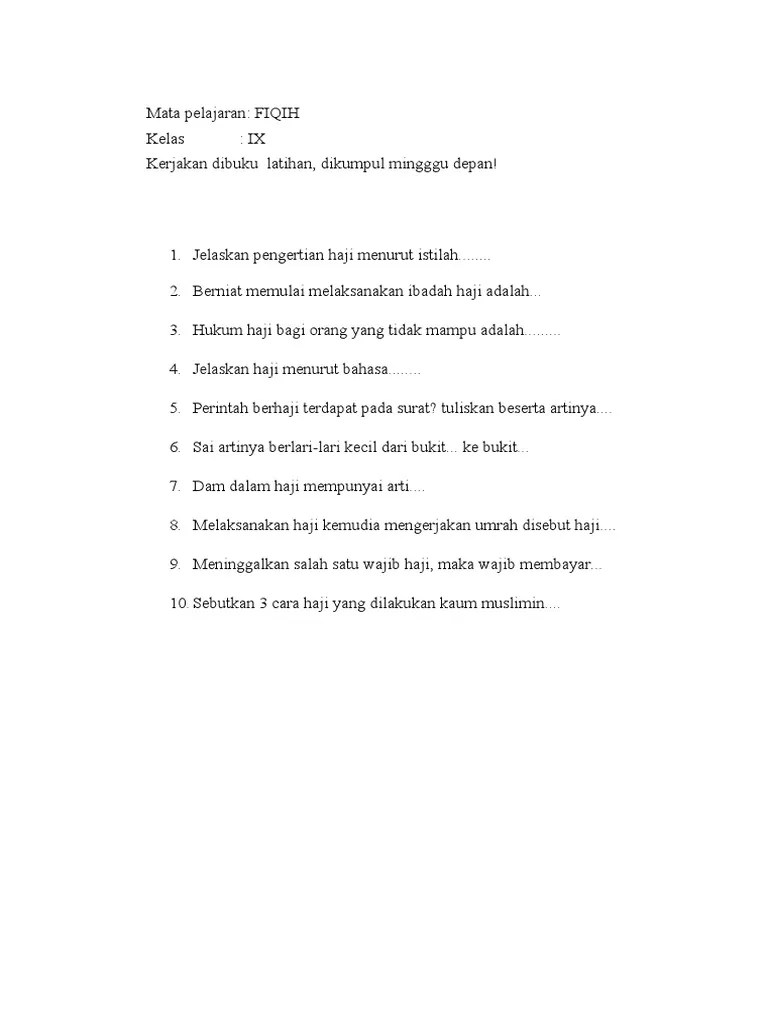 Fiqih Kelas Ix | PDF