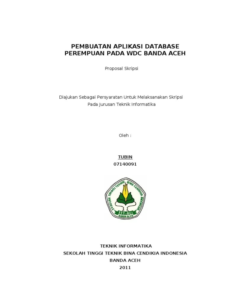 Contoh Proposal Skripsi Ti Cute766