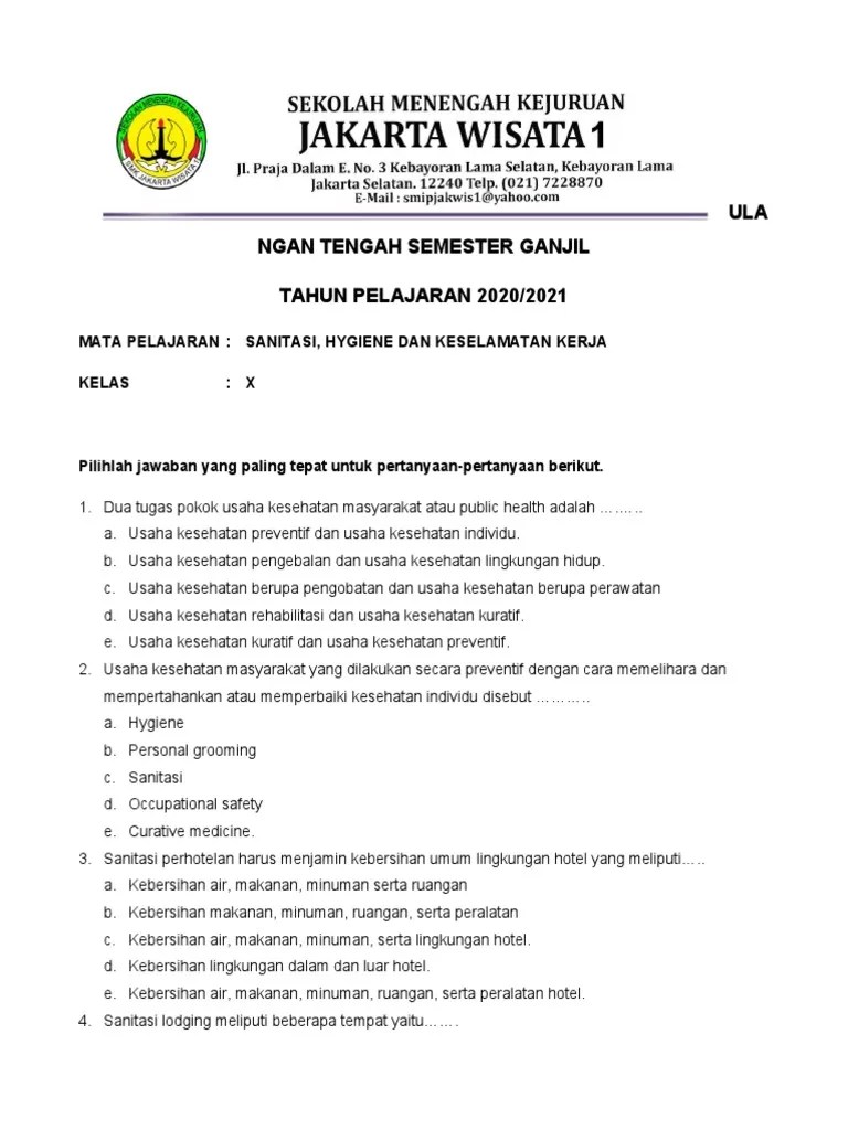 Tribun jogja 19 10 2019 by tribun jogja issuu. Ulangan Tengah Semester Shkk Kelas X Pdf
