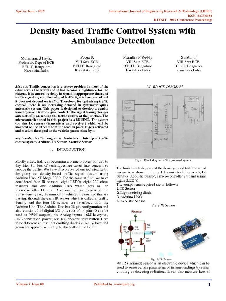 Density Based Traffic Control System With Ambulance Detection | PDF ...