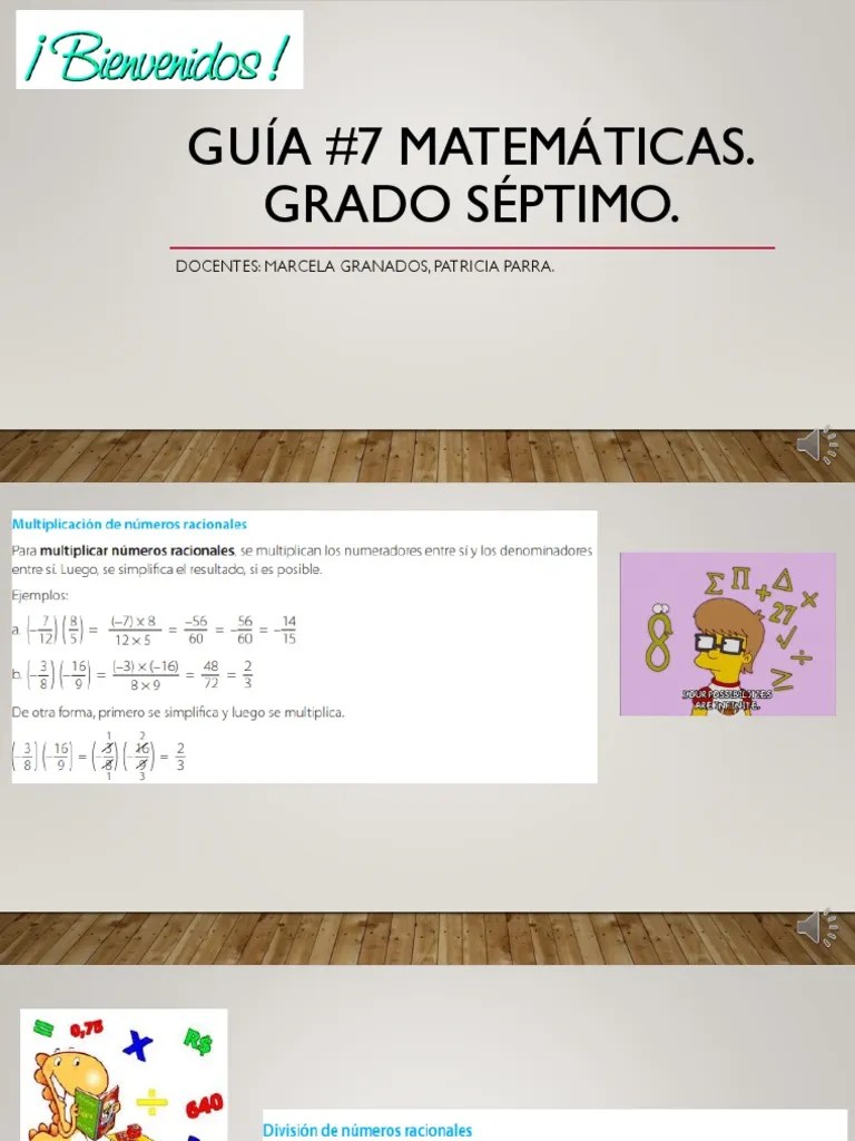 Guía #7 Matemáticas 7° | PDF