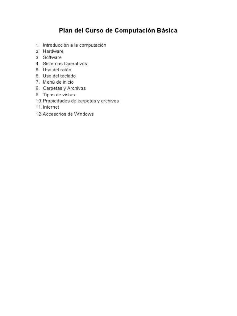 Curso Computación Básica | PDF | Archivo De Computadora | Arquitectura ...