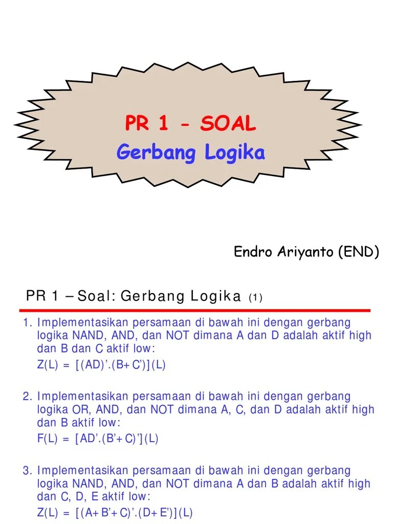 Soal Gerbang Logika Part 1 Cute766