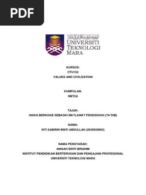 Easy way to do your assignment/ academic writing format. Assignment Ctu Insan Beradab Sebagai Matlamat Pendidikan Pdf