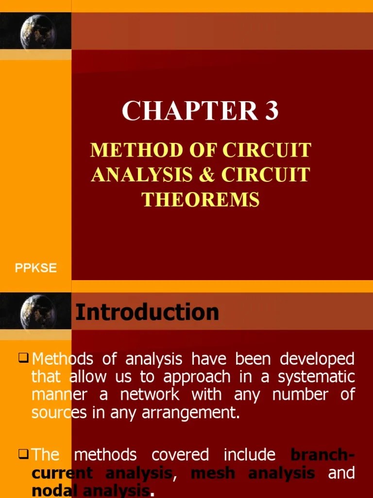 Chapter 3 - Methods Of Circuit Analysis And Circuit Theorems | PDF ...