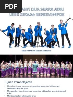 Bernyanyi Dua Suara Atau Lebih Secara Berkelompok | PDF