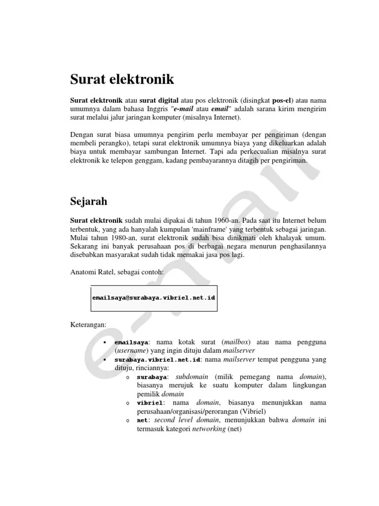 Surat Elektronik | PDF