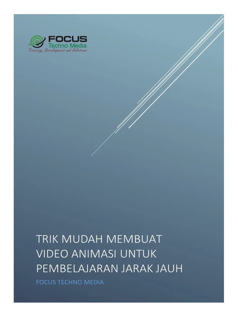 Modul Cara Cepat Dan Mudah Membuat Video Animasi Pembelajaran | PDF