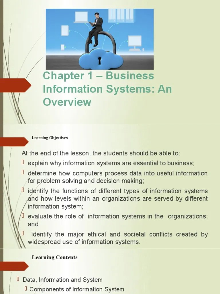 An Introduction To Information Systems: Their Purpose, Components ...
