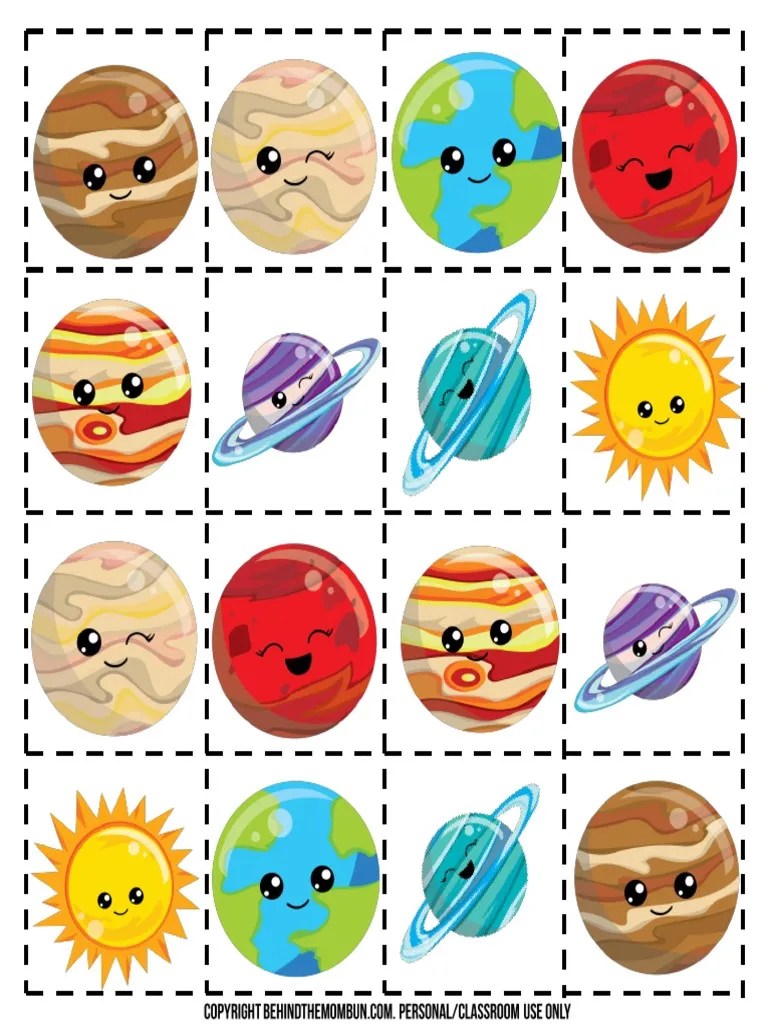 Solar System Memory Games | PDF