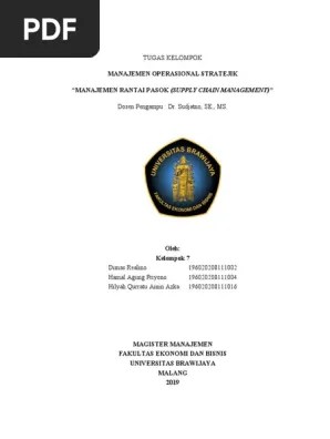 Manajemen Rantai Pasok | PDF