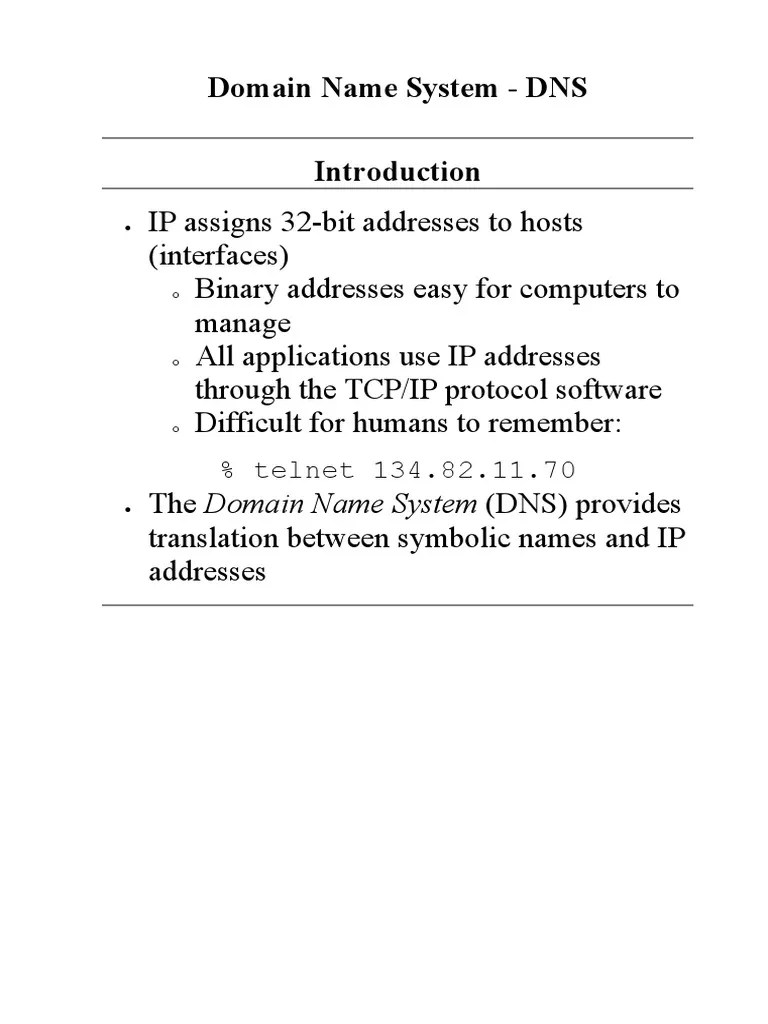 DNS - Domain Name System Explained | PDF | Domain Name System ...