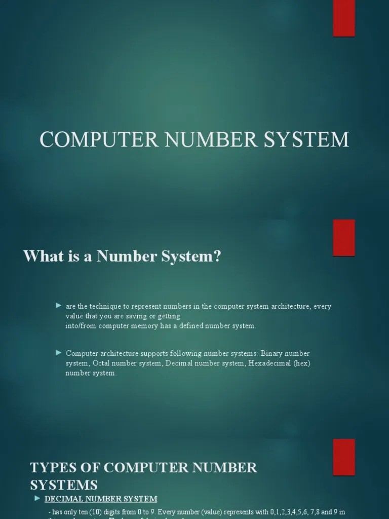 Computer Number System | PDF | Elementary Mathematics | Numbers