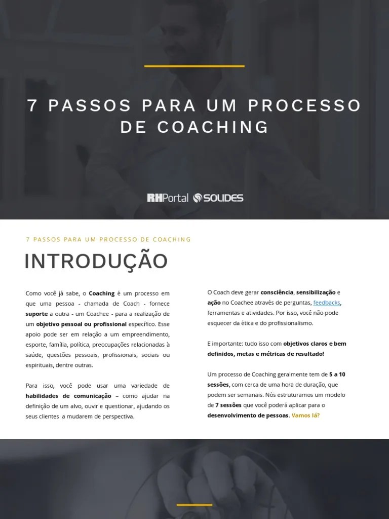 7 Passos Para Um Processo De Coaching | PDF | Gestão De Recursos Humanos | Comunicação