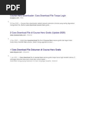 Cara Download Dokumen Course Hero Gratis : Cara Download Dokumen Di