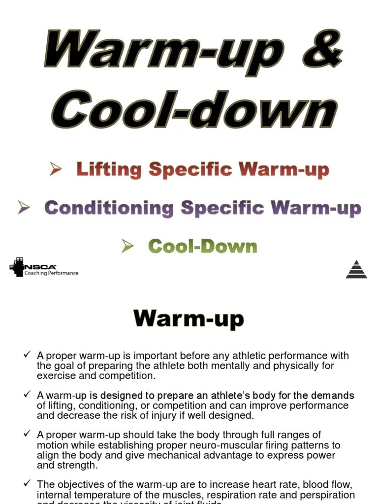 Warm-Up & Cool-Down | PDF | Business