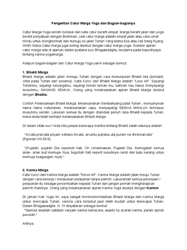 Materi: Catur Marga Yoga | PDF