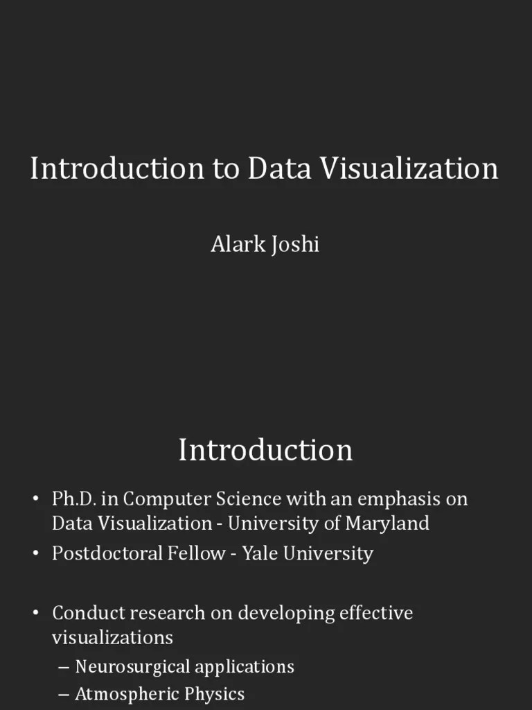 Introduction To Data Visualization | PDF | Visualization (Graphics ...
