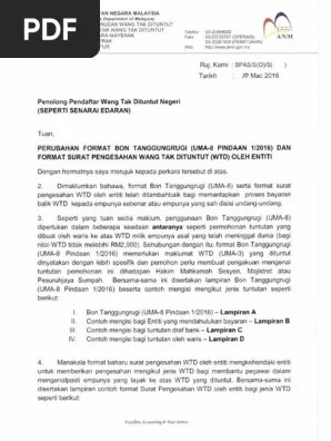 Seksyen 14, 40000 shah alam selangor. Wang Tidak Dituntut Pdf