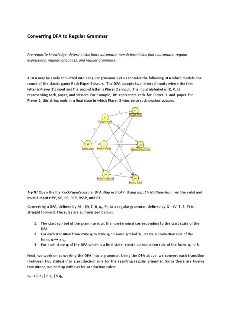 DFA To Regular Grammar Conversion Module | PDF | Formalism (Deductive ...