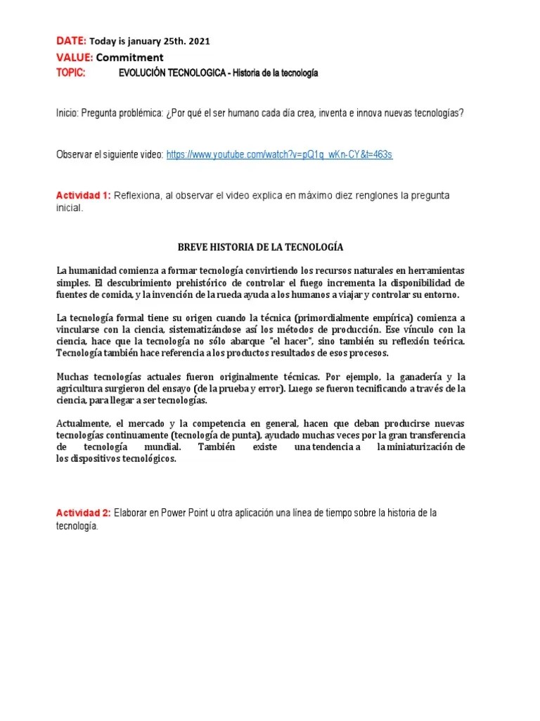 Evolución Tecnológica | PDF