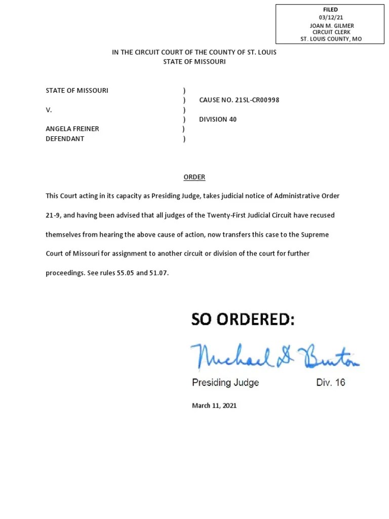Judge Recusal Order | PDF