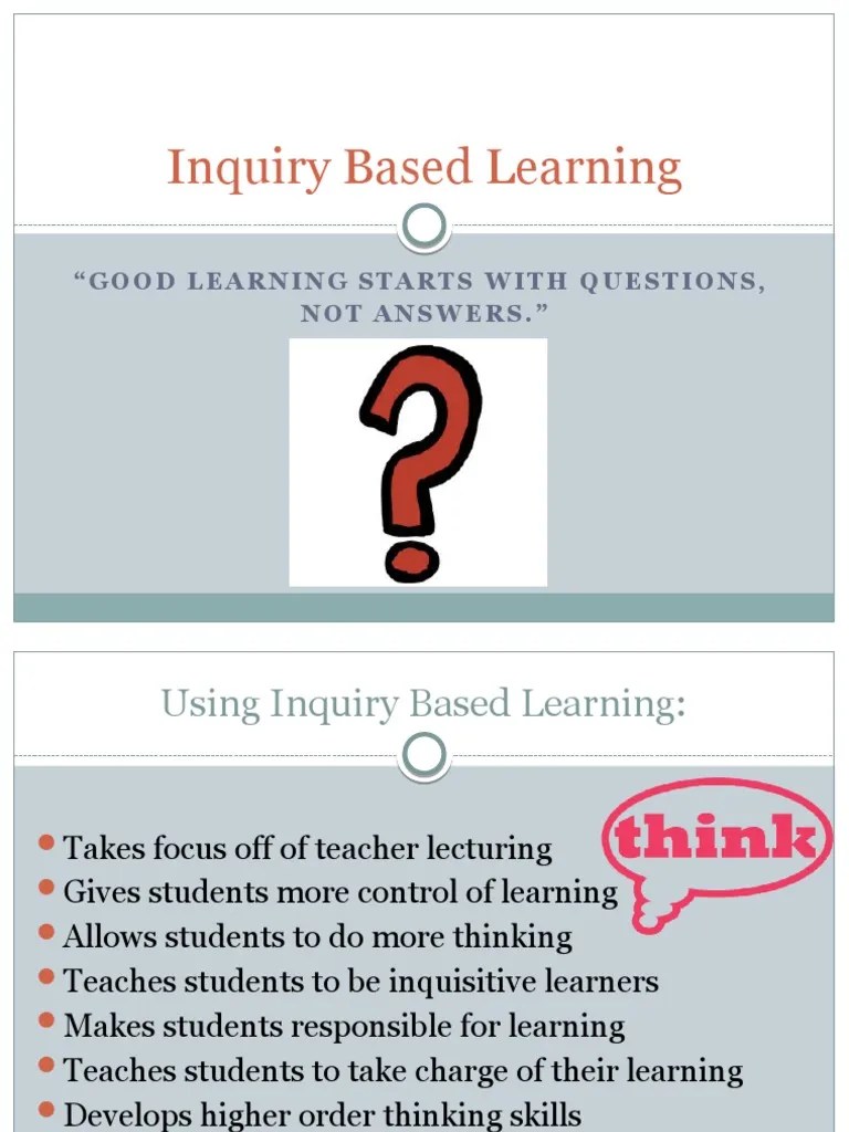 Asking Questions, Its Importance | PDF | Inquiry Based Learning | Question