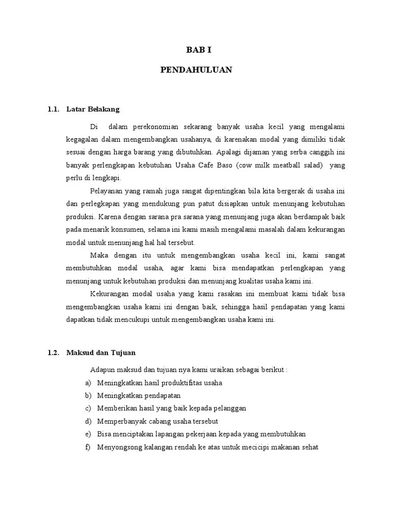 Proposal Pengajuan Dana Usaha | PDF