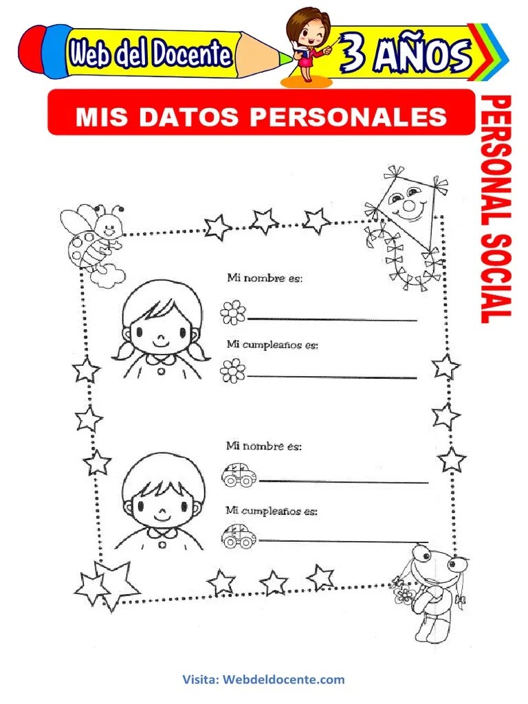 Datos personales del niño · enero 23, 2013 · dibujos para pintar, personal social, preescolar 3 años, preescolar 4 años, preescolar 5 años, sociales 3 años, . Mis Datos Personales Para Ninos De 3 Anos Pdf