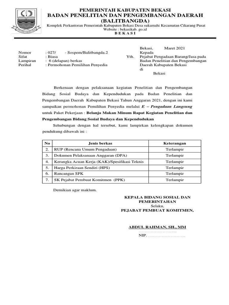 Surat Permohonan | PDF