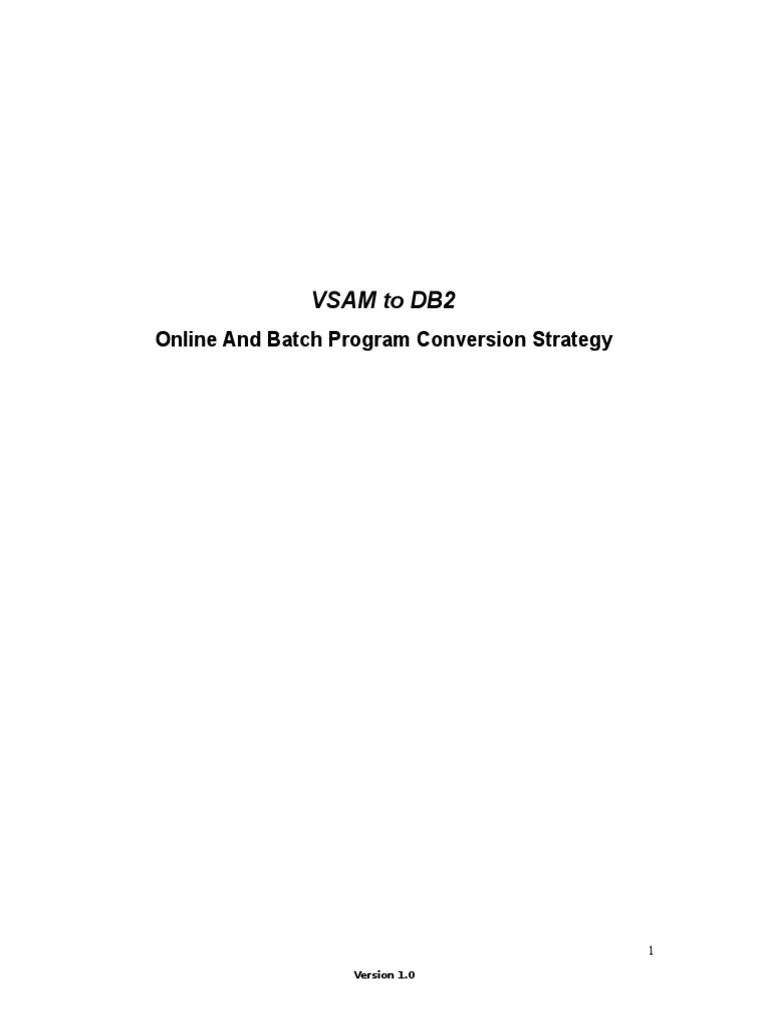 VSAM To DB2 Conversion | PDF | Sql | Array Data Structure