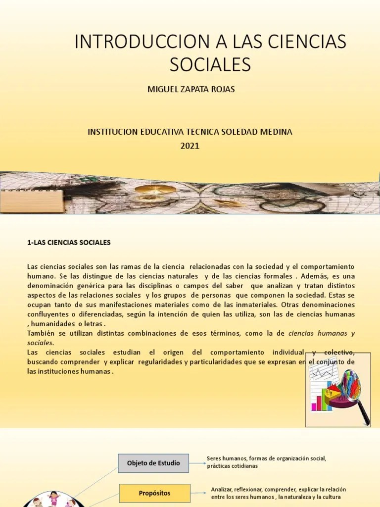 Introducción A Las Ciencias Sociales: Comprendiendo El Objeto, Métodos Y Disciplinas De Estudio ...