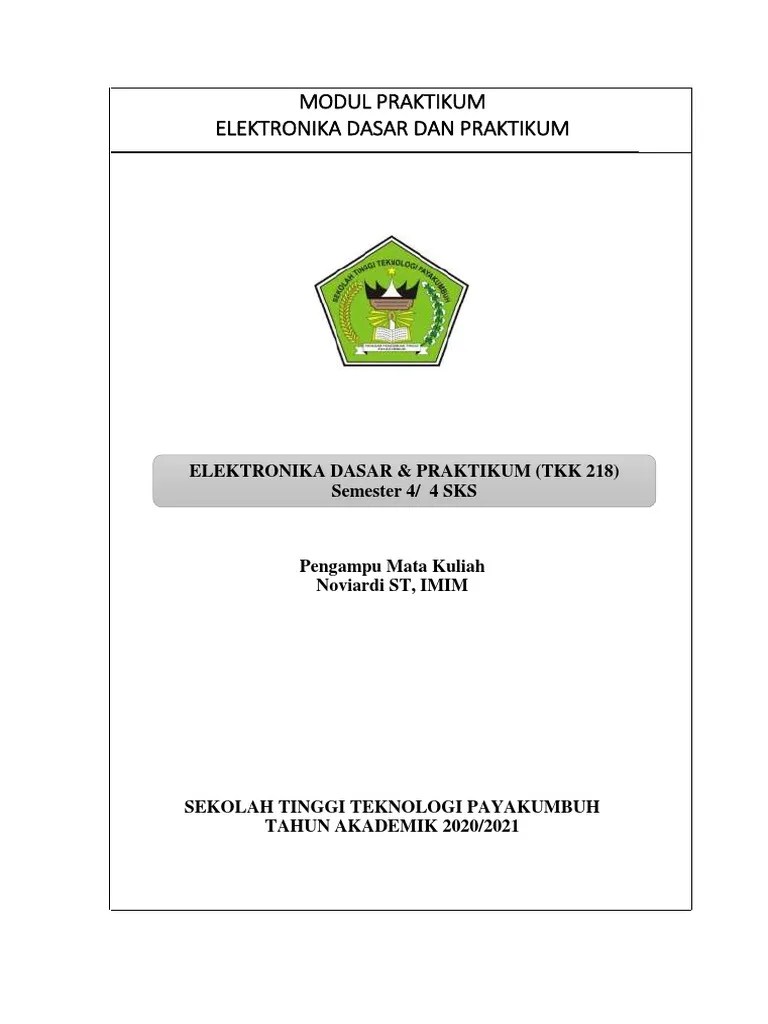 Modul Praktikum ELektronika | PDF