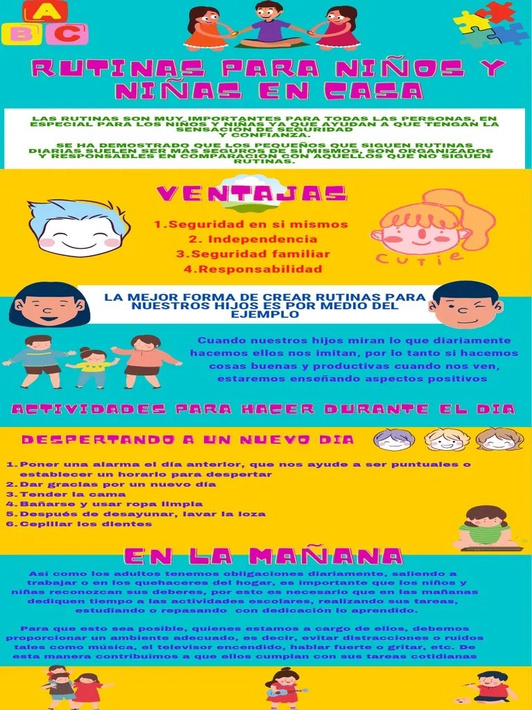 Rutinas Para Niños Y Niñas En Casa | PDF