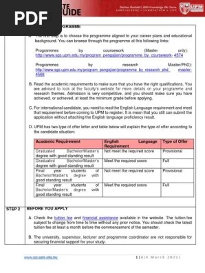 We also did antivirus check of sgs portal upm login . 20210305103902upm Postgraduate Application Guide 4 3 2021 Pdf Academic Degree Master S Degree
