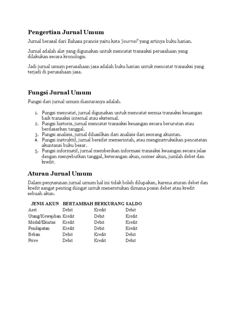 Contoh dari dokumen yang biasa digunakan . Pengertian Jurnal Umum Pdf