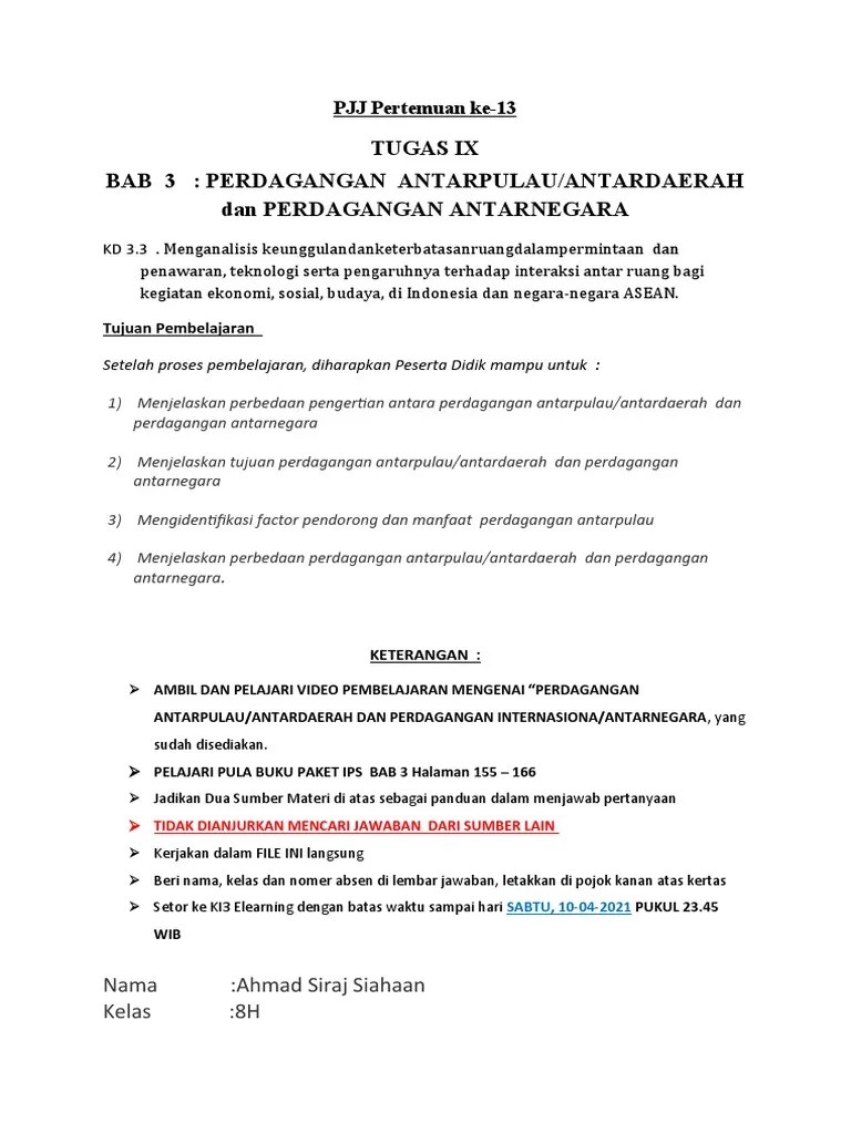 Sebutkan manfaat dari perdagangan antardaerah yang adjarian ketahui! Tugas Ix Lkpd Perdagangan Antarpulau Antarnegara Pdf