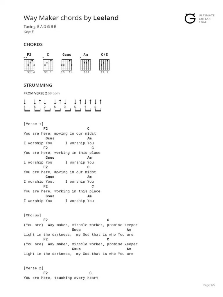 Way Maker Chords | PDF
