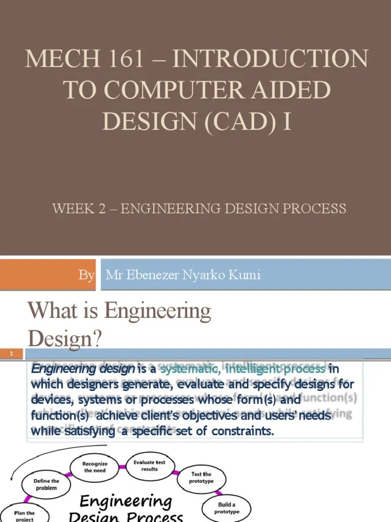 Week 2 - Introduction To Engineering Design Process | PDF | Engineering Design Process | Macintosh
