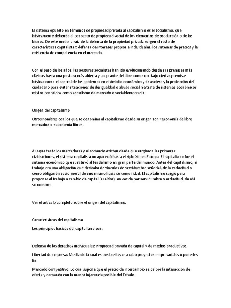 El Capitalismo Pdf Capitalismo Propiedad Privada - High Resolution Dark Photos for Desktop